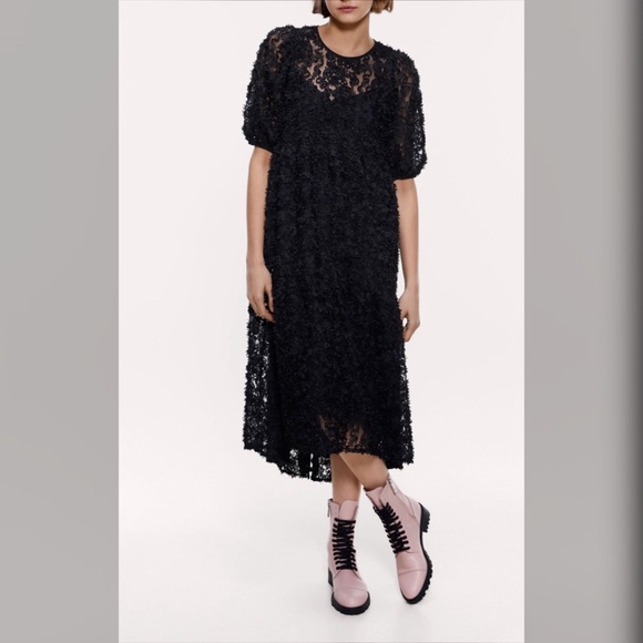 LACED LEATHER ANKLE BOOTS TRF - Picture 6 of 10